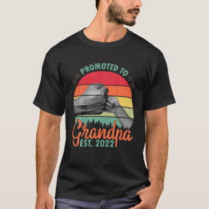 Camiseta Retro Vintage Promovido Ao Vovô Est. Pai 2022