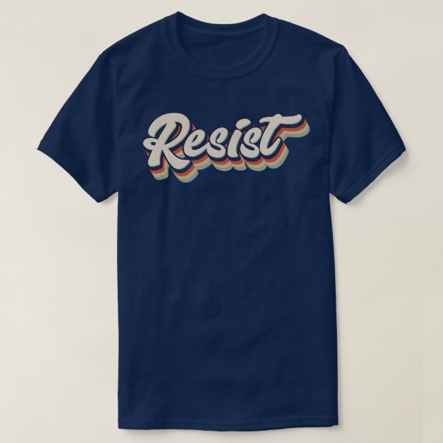 Camiseta Retro Vintage Resist (Frente do Design)