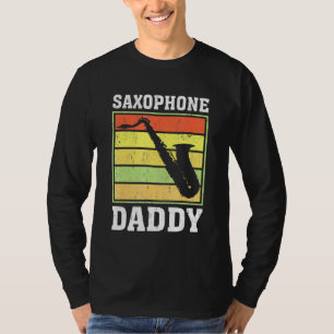 Camiseta Retro Vintage Saxofone Music Graphic Saxophone Da