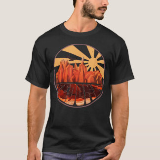 Camiseta Retro Vintage Sedona Arizona Caminhada Pôr do Sol