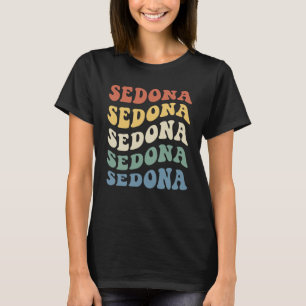 Camiseta Retro Vintage Sedona Diversão Hippie Vaga de Texto