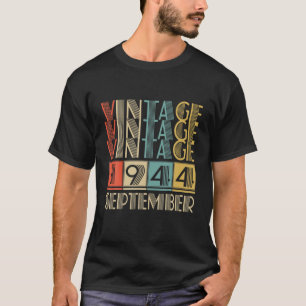 Camiseta Retro Vintage Setembro 1944 77º Aniversário Pres