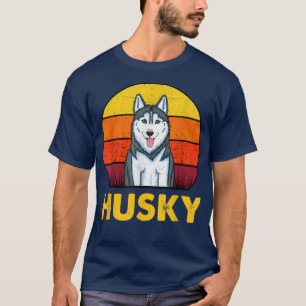 Camiseta Retro Vintage Siberian Husky