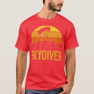 Camiseta Retro Vintage Skydiver Skydiving Parachuting Skydi