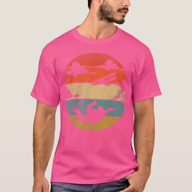Camiseta Retro Vintage Skydiving Funny Hobby (Frente)