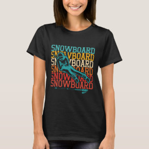 Camiseta Retro Vintage Snowboard Snowboarder Winter Spor