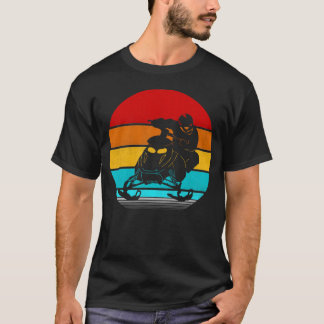 Camiseta retro vintage snowmobile