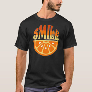 Camiseta Retro Vintage - Sorriso bonito Lemon Fruta Verão