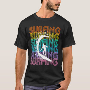 Camiseta Retro Vintage Sports Lover Surfing T Shirt
