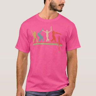 Camiseta Retro Vintage Style Heartbeat Engraçado Cricket Pl