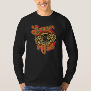 Camiseta Retro Vintage Summer Vibes Cheetah Óculos de sol 8