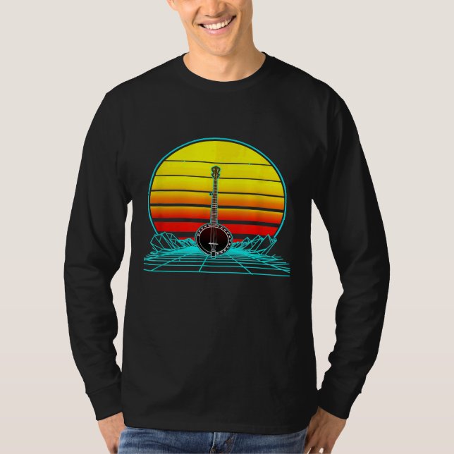Camiseta Retro Vintage Sunset Banjo (Frente)