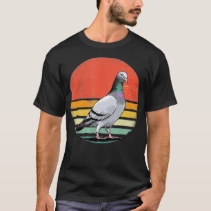 Camiseta Retro Vintage Sunset Columbidae Pigeon Gifm Men