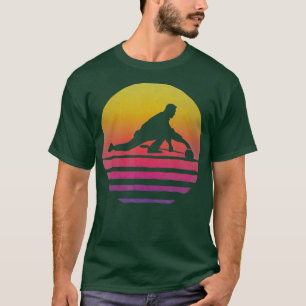 Camiseta Retro Vintage Sunset Old School Curling Sport
