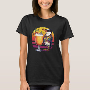 Camiseta Retro Vintage Tern Pássaro Havaiano Praia Bebida V