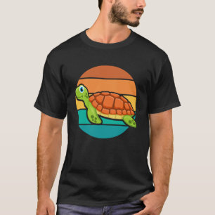 Camiseta Retro Vintage Turtle Sea Reptile Sea Animal Tortoi