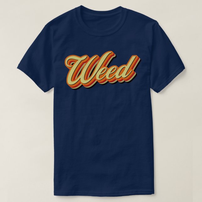Camiseta Retro Vintage Weed (Frente do Design)