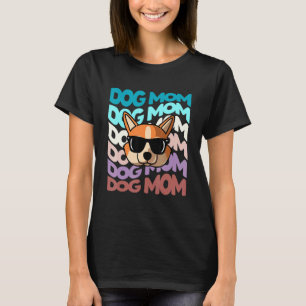 Camiseta Retro Vintage Welsh Corgi Cachorro Mãe Legal Óculo