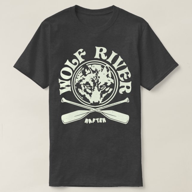Camiseta Retro Vintage Wolf River Rafting (Frente do Design)