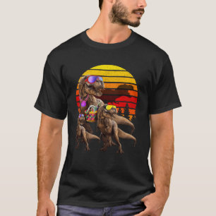 Camiseta Retro Vintage World Dinossaur da Família Rex Jurás