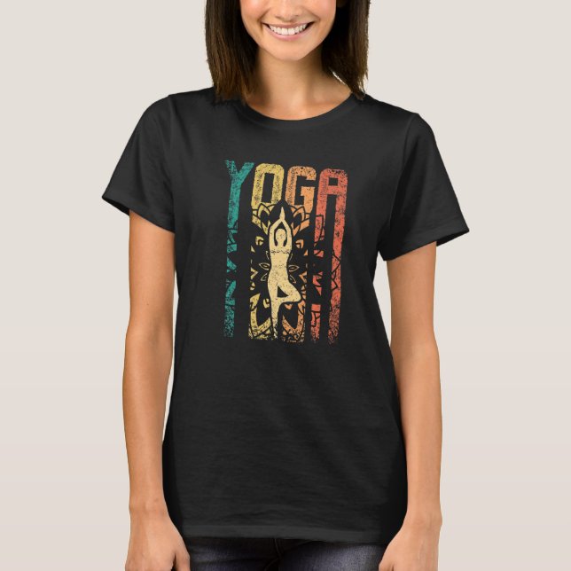 Camiseta Retro Vintage Yoga (Frente)