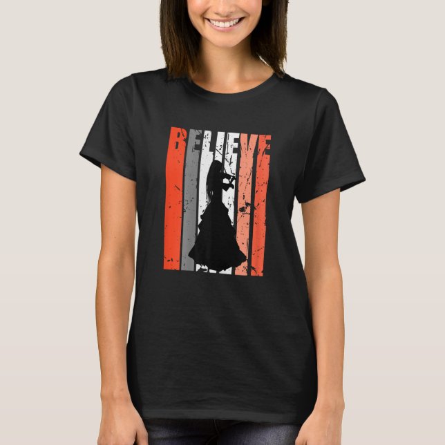 Camiseta Retro Violinist Believe Plays The Violin Quotes (Frente)