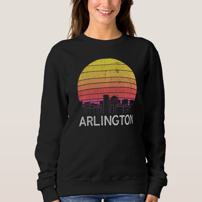 Camiseta Retro Virginia Arlington Skyline Vintage Urban Bui (Frente)