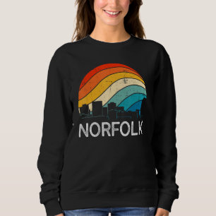 Camiseta Retro Virginia Norfolk Horizonte Urbano Vintage Ar