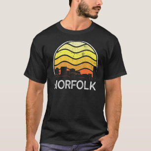 Camiseta Retro Virginia Norfolk Visitantes Skyline Vintage