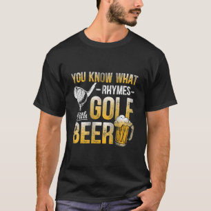 Camiseta Retro Você Sabe O Que Rima Com Golfe De Cerveja G