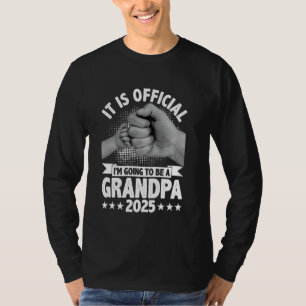 Camiseta Retro Vou Ser Avô 2025 Cumprimento de Punho Gordo