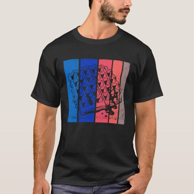 Camiseta Retro Waffle Hobby Chef Xarope Gourmet (Frente)