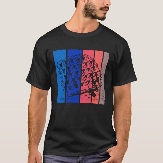 Camiseta Retro Waffle Hobby Chef Xarope Gourmet (Frente)