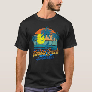 Camiseta Retro Waikiki Beach Honolulu Hawaii Summer Beach V