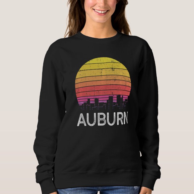 Camiseta Retro Washington Auburn Skyline Edifícios Urbanos  (Frente)