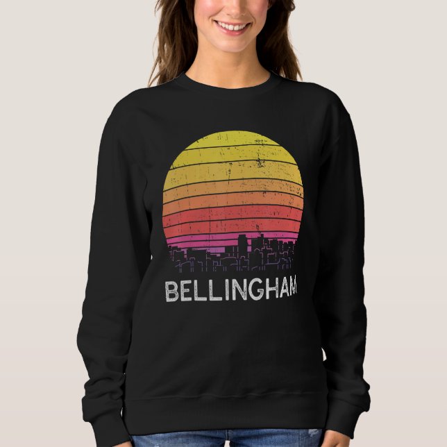 Camiseta Retro Washington Bellingham Skyline Vintage Urban  (Frente)