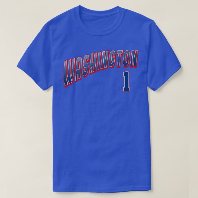 Camiseta Retro Washington Número 1 1 (Frente do Design)