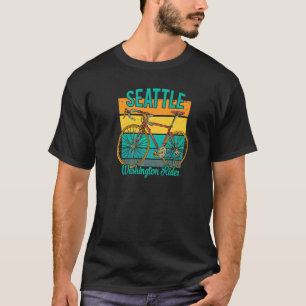 Camiseta Retro Washington Rider Para Seattle Bicycle Enthus
