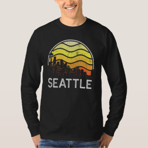 Camiseta Retro Washington Seattle Visitantes Paisagem Vinta