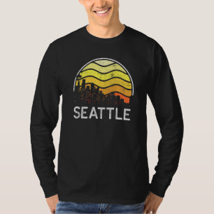 Camiseta Retro Washington Seattle Visitantes Paisagem Vinta