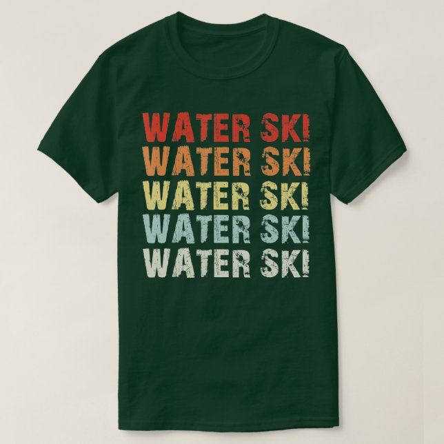 Camiseta Retro Water Ski Lover Gift Waterski Love Gifts Ski (Frente do Design)