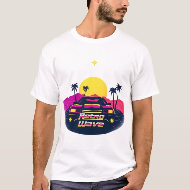Camiseta “Retro Wave” Neon Drive (Frente)