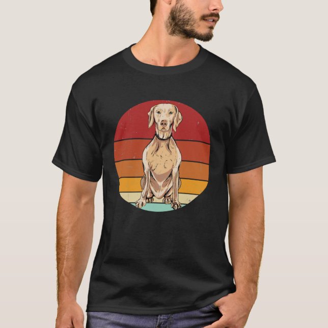 Camiseta Retro Weimaraner (Frente)