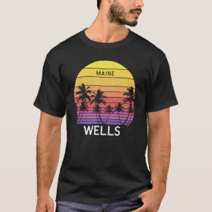 Camiseta Retro Wells Surf de praia Vintage Palm Veneza 70s