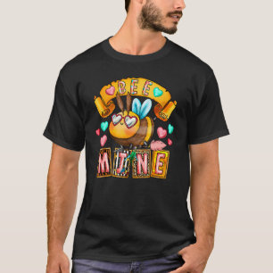 Camiseta Retro Western Bee Mine Funny Dia de os namorados H