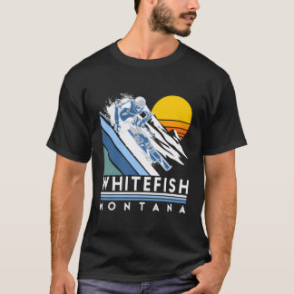 Camiseta Retro Whitefish Montana Ski