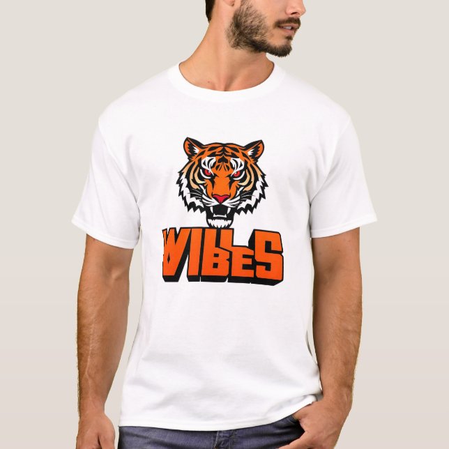 Camiseta Retro Wild Vibes Tiger Face (Frente)
