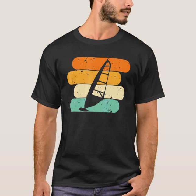 Camiseta Retro Windsurfing Surfing Surfer Kitesurfer Windsu (Frente)