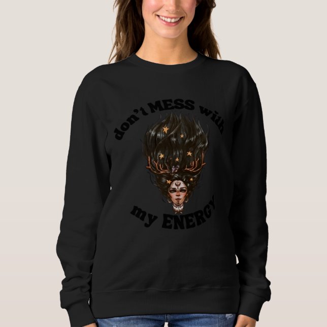 Camiseta Retro Witchy Goddess Don t Mess With My Energy Hal (Frente)