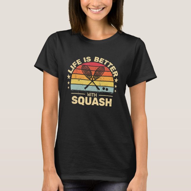 Camiseta retro   with Squash for Squash Player (Frente)